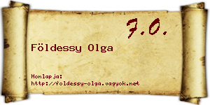 Földessy Olga névjegykártya