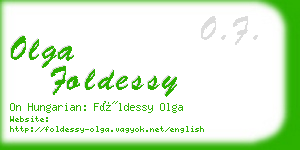 olga foldessy business card