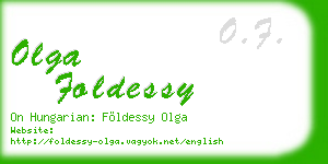 olga foldessy business card